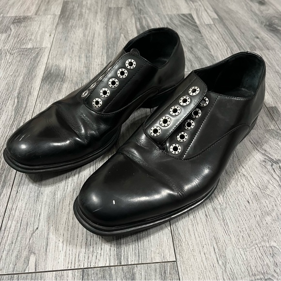 Cesare Paciotti Mens Shoes Size 6 US  Black Laceless Derby - Picture 2 of 11